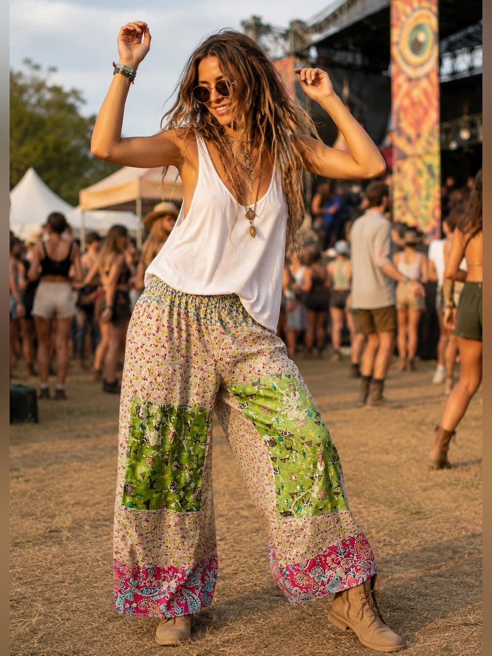 CRAM high waist festival pants